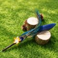 Fancy Parrot and Peacock Feather Cat Wand