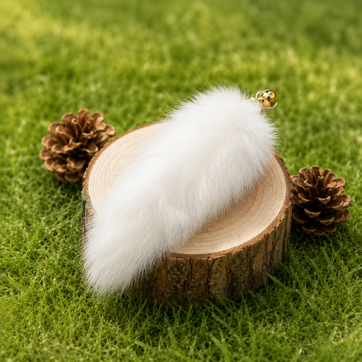 Rabbit Tail with Bones Cat Wamd Attachment