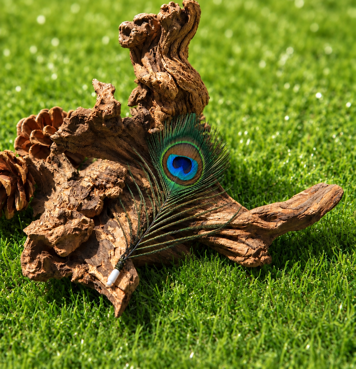 Single Peacock Plume (Twist Attachment)